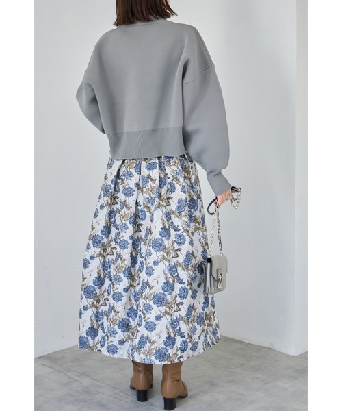 &. NOSTALGIA（アンドドットノスタルジア）の「【ZOZO限定】パールネックダイバーニットプルオーバー（ニット/セーター・レディース・ネイビー/アイボリー/グレー/ブラック・FREE）」の14枚目の写真