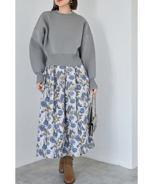 &. NOSTALGIA（アンドドットノスタルジア）の「【ZOZO限定】パールネックダイバーニットプルオーバー（ニット/セーター・レディース・ネイビー/アイボリー/グレー/ブラック・FREE）」の12枚目の写真