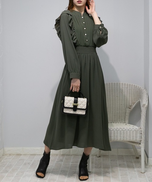 【シンプルで大人のこなれ感を演出♡】HERMES ワンピース KOBE LETTUCE ワンピース ロング レディース きれいめ 半袖 50代