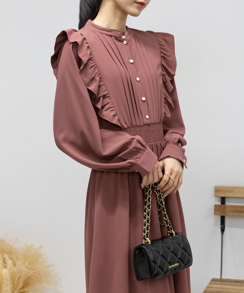 極美品 バーバリー ピンタック フリル ワンピース M ネイビー 極美品 バーバリー ピンタック フリル ワンピース M ネイビー 極