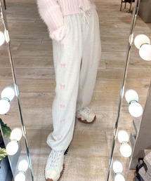 Alley by w closet | 【Alley】リボン刺繍スウェットパンツ(スウェットパンツ)