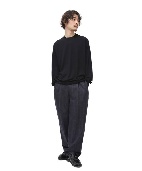 marka（マーカ）の「marka / マーカ：CREW NECK - 2/72 wool single jersey washable -：M23D-11CS02C[COR]（Tシャツ/カットソー・メンズ・ダークブラウン/ブラック・2M）」の14枚目の写真