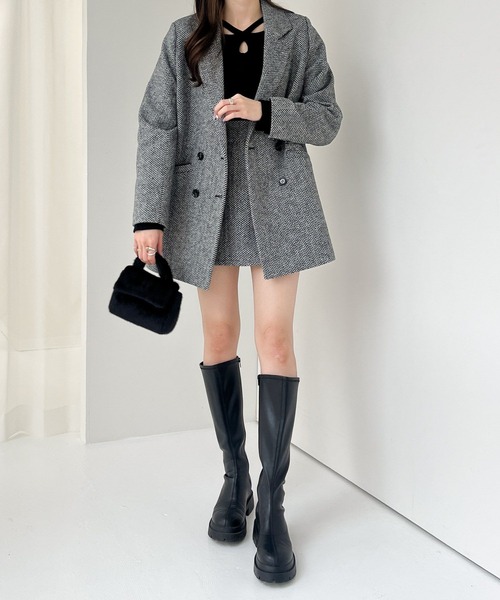 Heather（ヘザー）の「ファーショルダーBAG  987761（ショルダーバッグ・レディース・ブラック/ホワイト・ONE SIZE）」の12枚目の写真