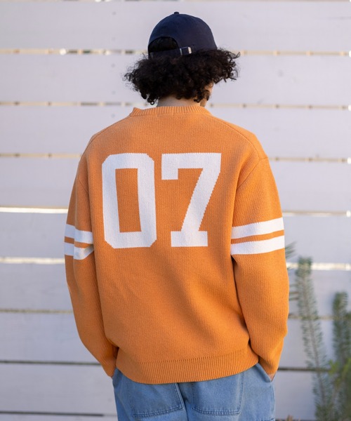 BAYFLOW（ベイフロー）の「HAPPYニットプルオーバー（ニット/セーター・メンズ・ライトブルー/ブラック/ネイビー/ベージュ/ピンク/オレンジ/グリーン/オフホワイト/ネイビー系/ベージュ系/ホワイト系・MEDIUM/LARGE）」の11枚目の写真