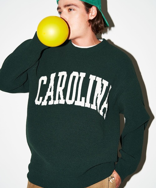 BAYFLOW（ベイフロー）の「HAPPYニットプルオーバー（ニット/セーター・メンズ・ライトブルー/ブラック/ネイビー/ベージュ/ピンク/オレンジ/グリーン/オフホワイト/ネイビー系/ベージュ系/ホワイト系・MEDIUM/LARGE）」の6枚目の写真