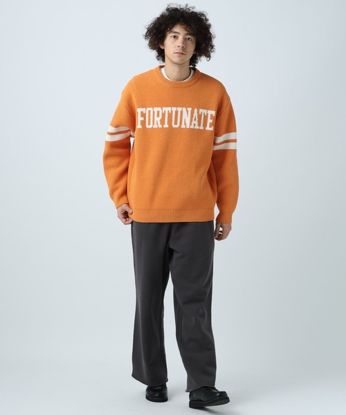 BAYFLOW（ベイフロー）の「HAPPYニットプルオーバー（ニット/セーター・メンズ・ライトブルー/ブラック/ネイビー/ベージュ/ピンク/オレンジ/グリーン/オフホワイト/ネイビー系/ベージュ系/ホワイト系・MEDIUM/LARGE）」の16枚目の写真