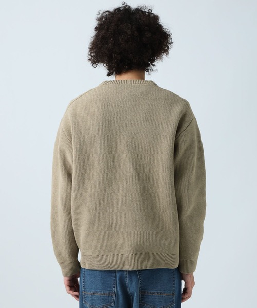 BAYFLOW（ベイフロー）の「HAPPYニットプルオーバー（ニット/セーター・メンズ・ライトブルー/ブラック/ネイビー/ベージュ/ピンク/オレンジ/グリーン/オフホワイト/ネイビー系/ベージュ系/ホワイト系・MEDIUM/LARGE）」の20枚目の写真