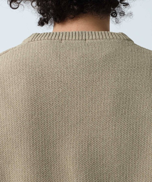 BAYFLOW（ベイフロー）の「HAPPYニットプルオーバー（ニット/セーター・メンズ・ライトブルー/ブラック/ネイビー/ベージュ/ピンク/オレンジ/グリーン/オフホワイト/ネイビー系/ベージュ系/ホワイト系・MEDIUM/LARGE）」の14枚目の写真