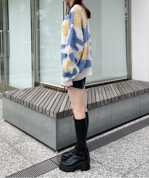 one way（ワンウェイ）の「マーブルシャギーニット（ニット/セーター・レディース・ピンク/ダークブルー/イエロー・FREE）」の18枚目の写真