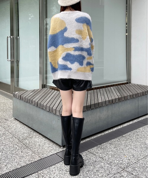 one way（ワンウェイ）の「マーブルシャギーニット（ニット/セーター・レディース・ピンク/ダークブルー/イエロー・FREE）」の19枚目の写真