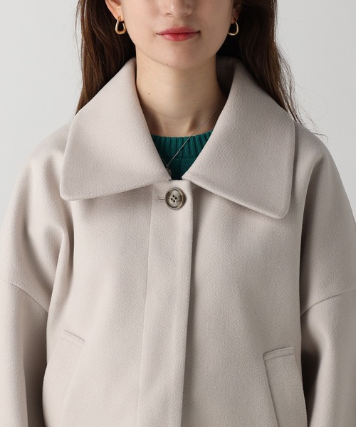 acro(アクロ)の「フェイクウールコクーンショートコート/AC3835(その他アウター・レディース・ブラック/アイボリー/ホワイト・フリ-)」の8枚目の写真