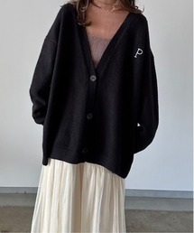 t a r o s u | one point logo loose cardigan/ワンポイントロゴルースカーディガン(カーディガン/ボレロ)