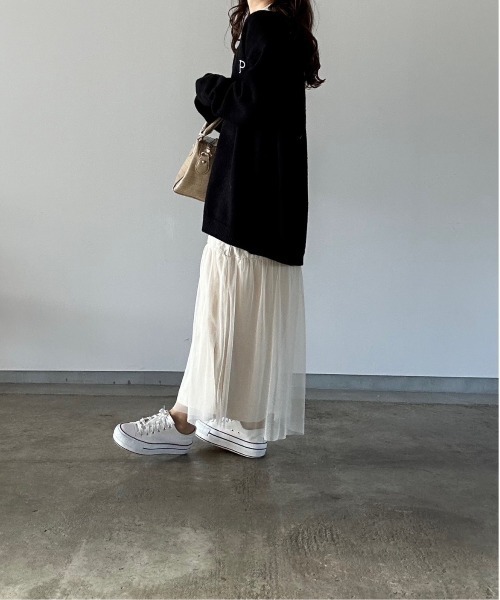 t a r o s u(タロス)の「one point logo loose cardigan/ワンポイントロゴルースカーディガン(カーディガン/ボレロ・レディース・ブラック/グレー・FREE)」の7枚目の写真