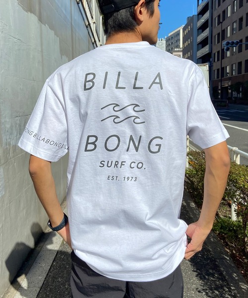 BILLABONG(ビラボン)の「BILLABONG/ビラボン ロゴT 半袖Tee バックプリントTシャツ BE011-204(Tシャツ/カットソー・メンズ・スミクロ/ミント/ホワイト/クリーム/ホワイト×グレー・M/S/XL/L/2XL)」の1枚目の写真