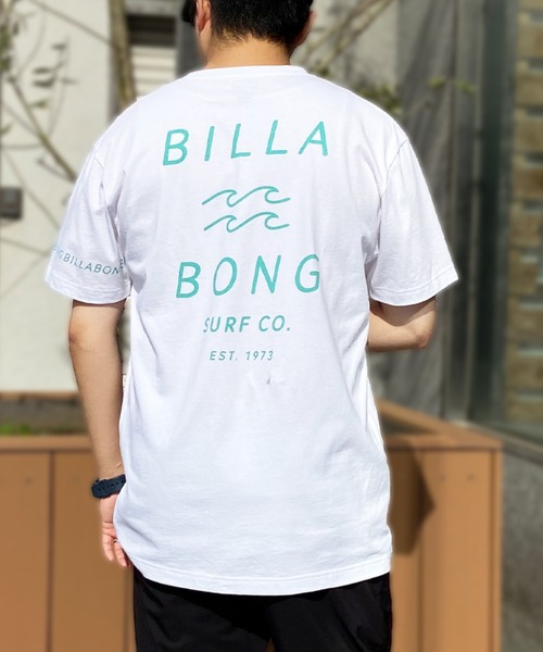 BILLABONG(ビラボン)の「BILLABONG/ビラボン ロゴT 半袖Tee バックプリントTシャツ BE011-204(Tシャツ/カットソー・メンズ・スミクロ/ミント/ホワイト/クリーム/ホワイト×グレー・M/S/XL/L/2XL)」の2枚目の写真