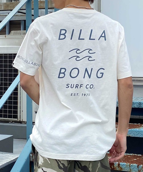 BILLABONG(ビラボン)の「BILLABONG/ビラボン ロゴT 半袖Tee バックプリントTシャツ BE011-204(Tシャツ/カットソー・メンズ・スミクロ/ミント/ホワイト/クリーム/ホワイト×グレー・M/S/XL/L/2XL)」の4枚目の写真