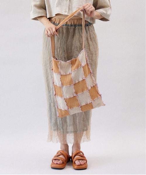 CONTROL FREAK / CTFK（コントロールフリーク）の「CONTROL FREAK(コントロールフリーク)シアーパッチメロウトート（トートバッグ・レディース・ブラウン/オレンジ/ミント・FREE）」の3枚目の写真