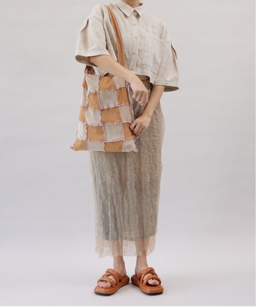 CONTROL FREAK / CTFK（コントロールフリーク）の「CONTROL FREAK(コントロールフリーク)シアーパッチメロウトート（トートバッグ・レディース・ブラウン/オレンジ/ミント・FREE）」の14枚目の写真