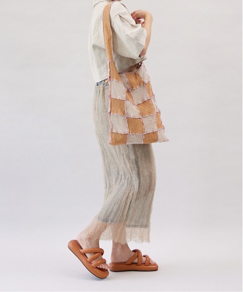 CONTROL FREAK / CTFK（コントロールフリーク）の「CONTROL FREAK(コントロールフリーク)シアーパッチメロウトート（トートバッグ・レディース・ブラウン/オレンジ/ミント・FREE）」の15枚目の写真