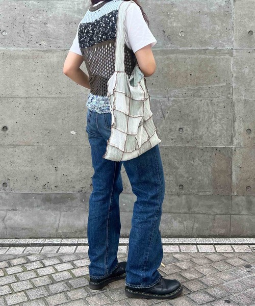 CONTROL FREAK / CTFK（コントロールフリーク）の「CONTROL FREAK(コントロールフリーク)シアーパッチメロウトート（トートバッグ・レディース・ブラウン/オレンジ/ミント・FREE）」の6枚目の写真