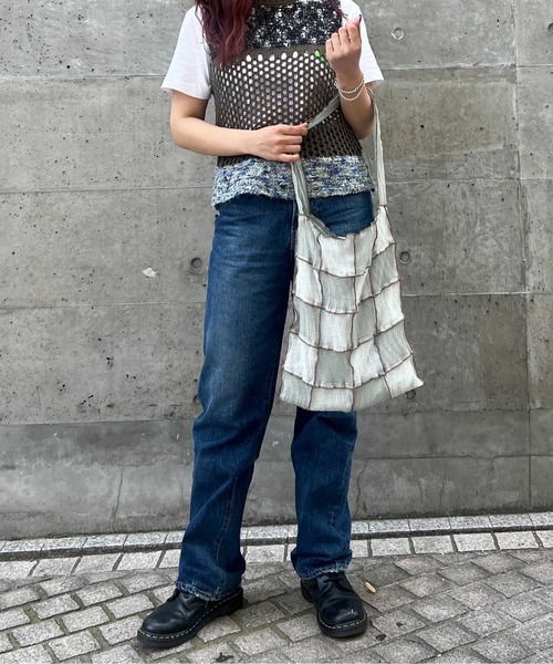 CONTROL FREAK / CTFK（コントロールフリーク）の「CONTROL FREAK(コントロールフリーク)シアーパッチメロウトート（トートバッグ・レディース・ブラウン/オレンジ/ミント・FREE）」の7枚目の写真