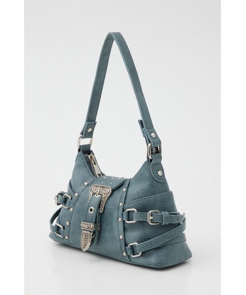 LAGUA GEM（ラグアジェム）の「STUDS BELT バッグ（ハンドバッグ・レディース・ブラック/ダークブルー・FREE）」の12枚目の写真