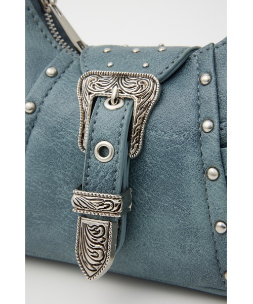 LAGUA GEM（ラグアジェム）の「STUDS BELT バッグ（ハンドバッグ・レディース・ブラック/ダークブルー・FREE）」の3枚目の写真