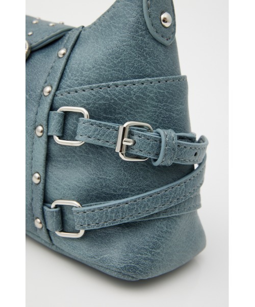 LAGUA GEM（ラグアジェム）の「STUDS BELT バッグ（ハンドバッグ・レディース・ブラック/ダークブルー・FREE）」の4枚目の写真