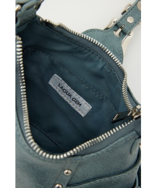 LAGUA GEM（ラグアジェム）の「STUDS BELT バッグ（ハンドバッグ・レディース・ブラック/ダークブルー・FREE）」の7枚目の写真