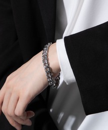 WEGO/ステンレスヘビーチェーンブレスレット