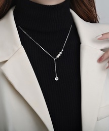 Lace Ladies（レースレディース）の「ソリッド パール スライド チェーン ネックレス（ネックレス）」