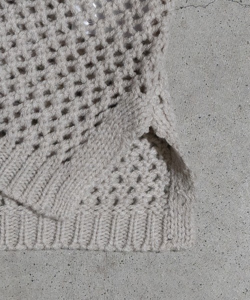 JOHN'S CLOSET(ジョンズクローゼット)の「【a】 オーバーサイズ メッシュニット カーディガン(カーディガン/ボレロ・メンズ・アイボリー/ブラック/ブルー・LARGE/MEDIUM/X-LARGE)」の5枚目の写真