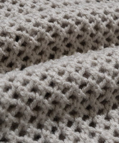 JOHN'S CLOSET(ジョンズクローゼット)の「【a】 オーバーサイズ メッシュニット カーディガン(カーディガン/ボレロ・メンズ・アイボリー/ブラック/ブルー・LARGE/MEDIUM/X-LARGE)」の4枚目の写真