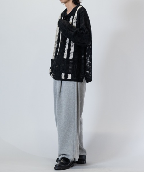 JOHN'S CLOSET(ジョンズクローゼット)の「【a】 オーバーサイズ メッシュニット カーディガン(カーディガン/ボレロ・メンズ・アイボリー/ブラック/ブルー・LARGE/MEDIUM/X-LARGE)」の20枚目の写真