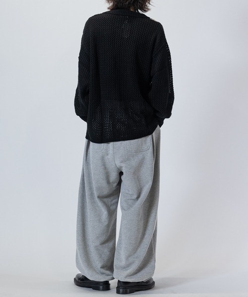 JOHN'S CLOSET(ジョンズクローゼット)の「【a】 オーバーサイズ メッシュニット カーディガン(カーディガン/ボレロ・メンズ・アイボリー/ブラック/ブルー・LARGE/MEDIUM/X-LARGE)」の21枚目の写真