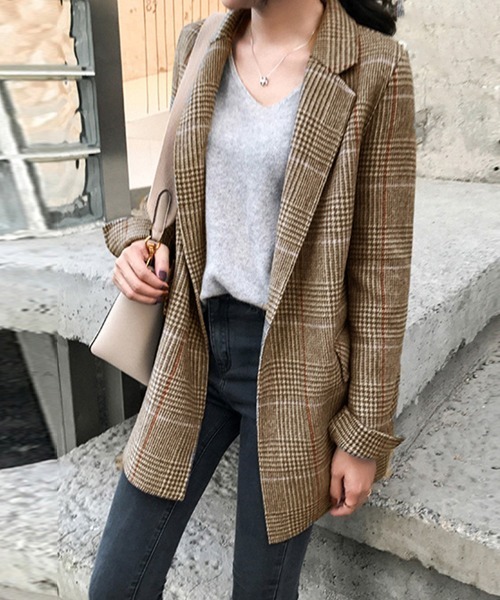 Miniministore(ミニミニストア)の「グレンチェックジャケット レディース韓国(テーラードジャケット・レディース・その他・L/M/XL)」の5枚目の写真