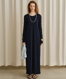 yae（ヤエ）の「2way Uneck rib long dress/2way Uネックリブロングドレス（ワンピース）」
