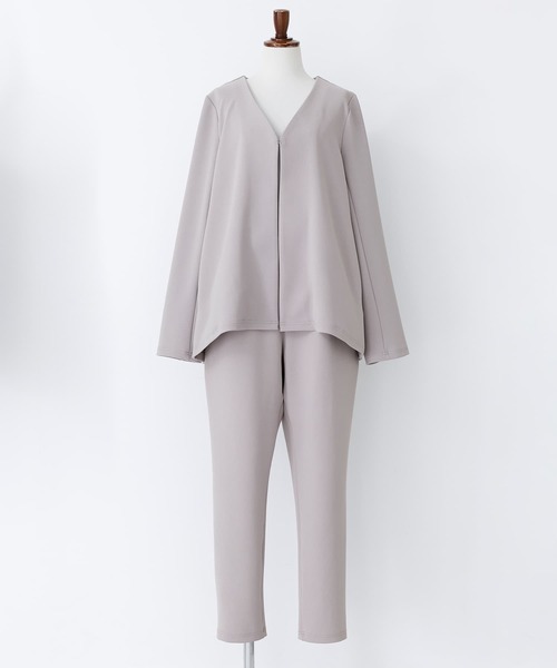 ノーカラージャケット＆パンツセットアップ』（スーツセット）｜n