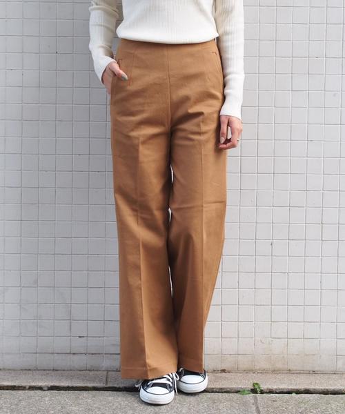 Another Edition(アナザーエディション)の「ハイウエストワイドパンツ/AEBC HI/W WIDE PT◆(その他パンツ・レディース・ベージュ/コバルトブルー/ブラウン/ダークグリーン・SMALL/MEDIUM)」の1枚目の写真