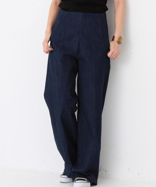 Another Edition(アナザーエディション)の「ハイウエストワイドパンツ/AEBC HI/W WIDE PT◆(その他パンツ・レディース・ベージュ/コバルトブルー/ブラウン/ダークグリーン・SMALL/MEDIUM)」の4枚目の写真