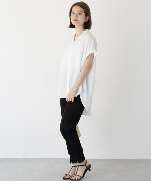 LAVEANGE(ラビアンジェ)の「ピンタックスリットジョガーパンツ(その他パンツ・レディース・ブラック/モカ・4L/3L/LL/L/M)」の10枚目の写真