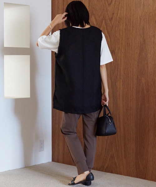 LAVEANGE(ラビアンジェ)の「ピンタックスリットジョガーパンツ(その他パンツ・レディース・ブラック/モカ・4L/3L/LL/L/M)」の21枚目の写真