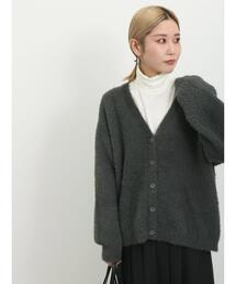 Samansa Mos2 blue | ◎アソートフェザーカーディガン(カーディガン/ボレロ)