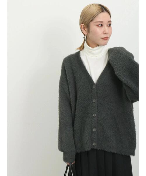 Samansa Mos2 blue(サマンサモスモスブルー)の「◎アソートフェザーカーディガン(カーディガン/ボレロ・レディース・チャコールグレー/ブラック/オフホワイト・F)」の22枚目の写真