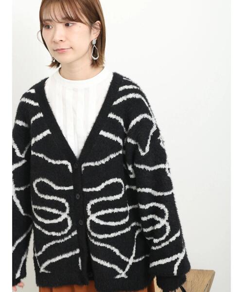 Samansa Mos2 blue(サマンサモスモスブルー)の「◎アソートフェザーカーディガン(カーディガン/ボレロ・レディース・チャコールグレー/ブラック/オフホワイト・F)」の17枚目の写真