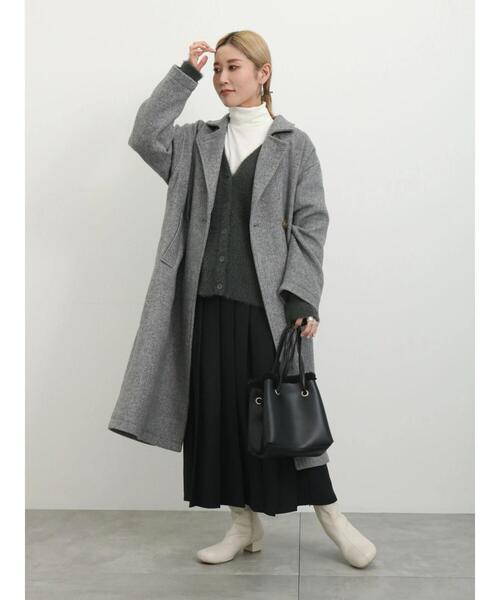 Samansa Mos2 blue(サマンサモスモスブルー)の「◎アソートフェザーカーディガン(カーディガン/ボレロ・レディース・チャコールグレー/ブラック/オフホワイト・F)」の19枚目の写真