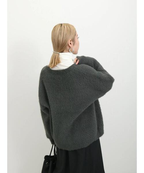 Samansa Mos2 blue(サマンサモスモスブルー)の「◎アソートフェザーカーディガン(カーディガン/ボレロ・レディース・チャコールグレー/ブラック/オフホワイト・F)」の14枚目の写真