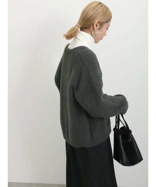 Samansa Mos2 blue(サマンサモスモスブルー)の「◎アソートフェザーカーディガン(カーディガン/ボレロ・レディース・チャコールグレー/ブラック/オフホワイト・F)」の20枚目の写真