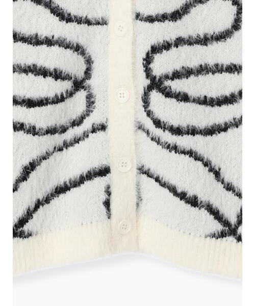 Samansa Mos2 blue(サマンサモスモスブルー)の「◎アソートフェザーカーディガン(カーディガン/ボレロ・レディース・チャコールグレー/ブラック/オフホワイト・F)」の15枚目の写真