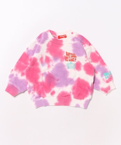 BABYDOLL(ベビードール)の「親子お揃い タイダイトレーナー 9144K(スウェット・キッズ・チェリーピンク/ターコイズブルー・80cm/90cm/110cm/100cm/120cm/130cm/140cm/150cm)」の21枚目の写真
